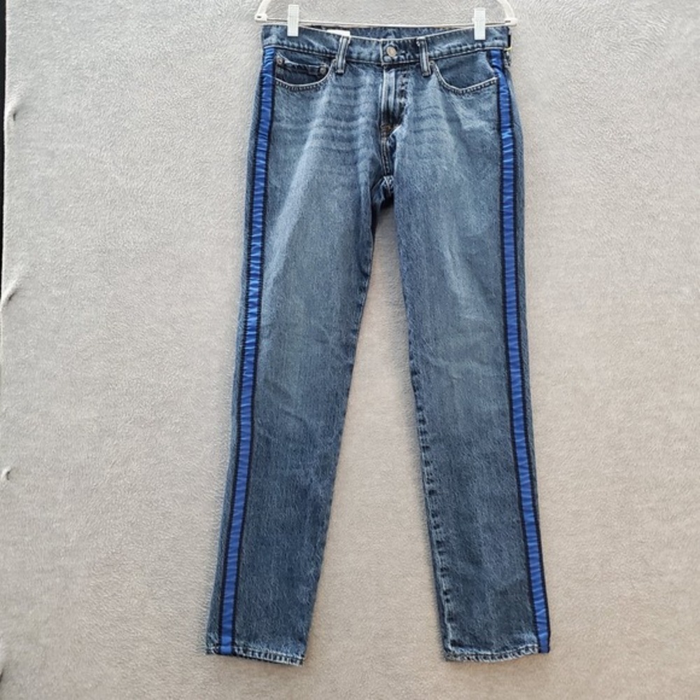 Abercrombie & Fitch Men Jeans 29x32 Blue Denim Langdon Skinny Low Rise‎ Pockets